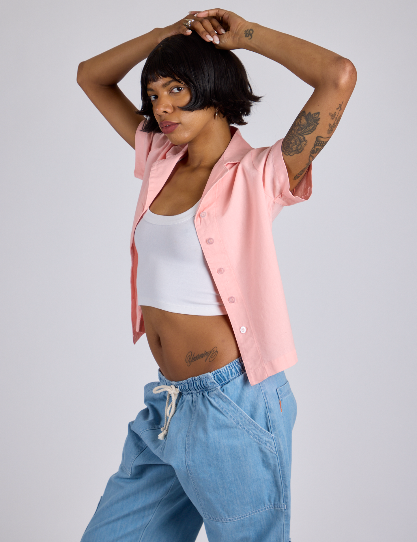 Pantry Button-Up - Baby Pink *FINAL SALE*