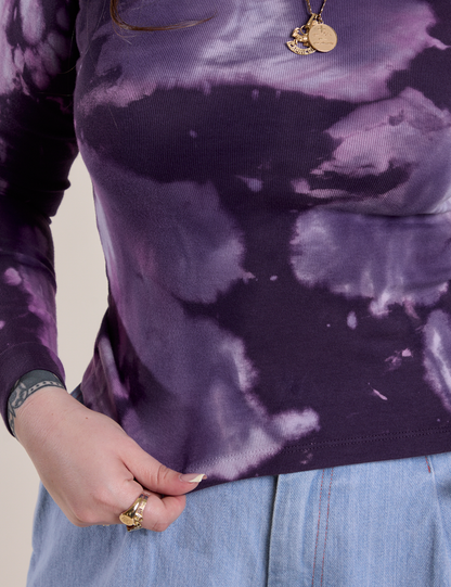 Long Sleeve Baby Tee - Dark Lavender