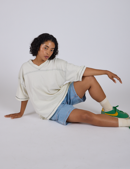 Burly Jersey - Vintage Tee White