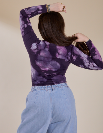 Long Sleeve Baby Tee - Dark Lavender