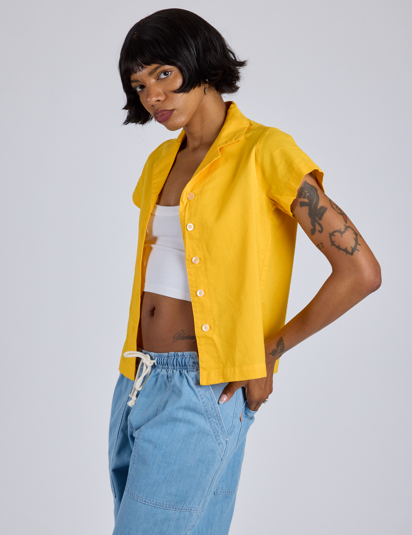 Pantry Button-Up - Sunshine Yellow *FINAL SALE*