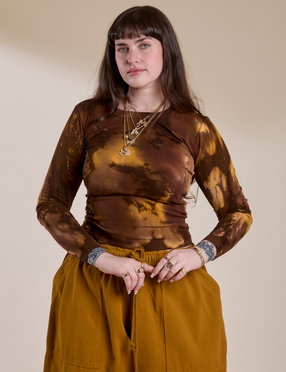 Long Sleeve Baby Tee - Honey Brown