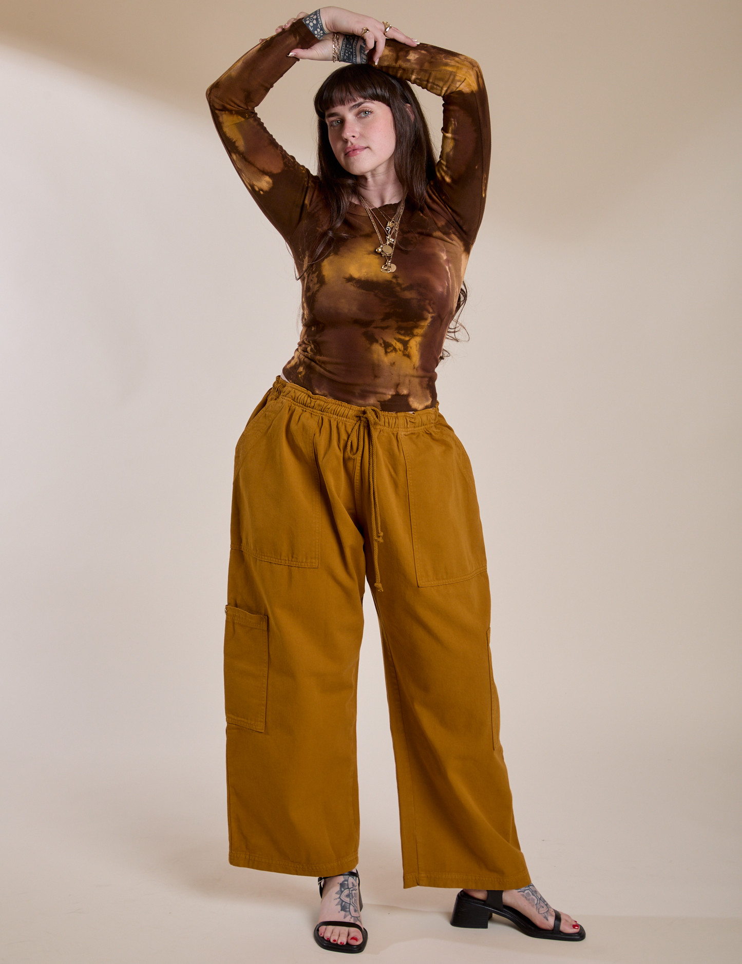 Long Sleeve Baby Tee - Honey Brown