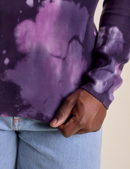 Long Sleeve Baby Tee - Dark Lavender