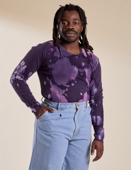 Long Sleeve Baby Tee - Dark Lavender