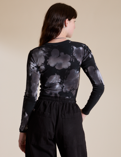 Long Sleeve Baby Tee - Ink Blot