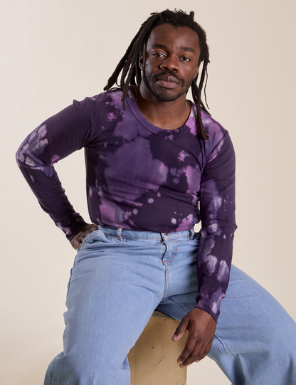 Long Sleeve Baby Tee - Dark Lavender
